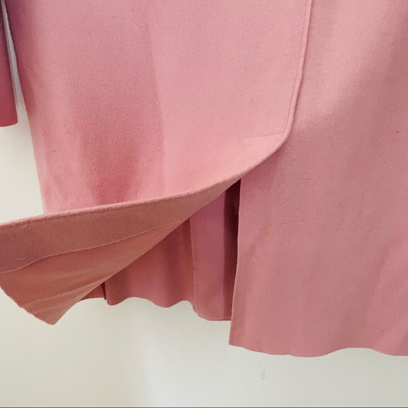BANANA REPUBLIC Light Pink Long Peacoat Italian Fabric Size Medium - Picture 7 of 15